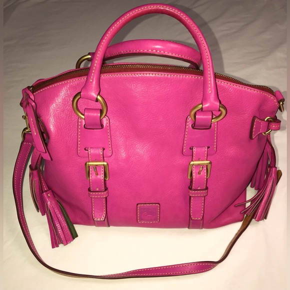 Dooney and Bourke Fuchsia Florentine Bristol Satchel - Picture 1 of 16